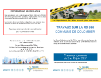 Flyer département infos travaux RD998 Colombier