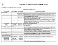 Infos chasse saison 2026-2027